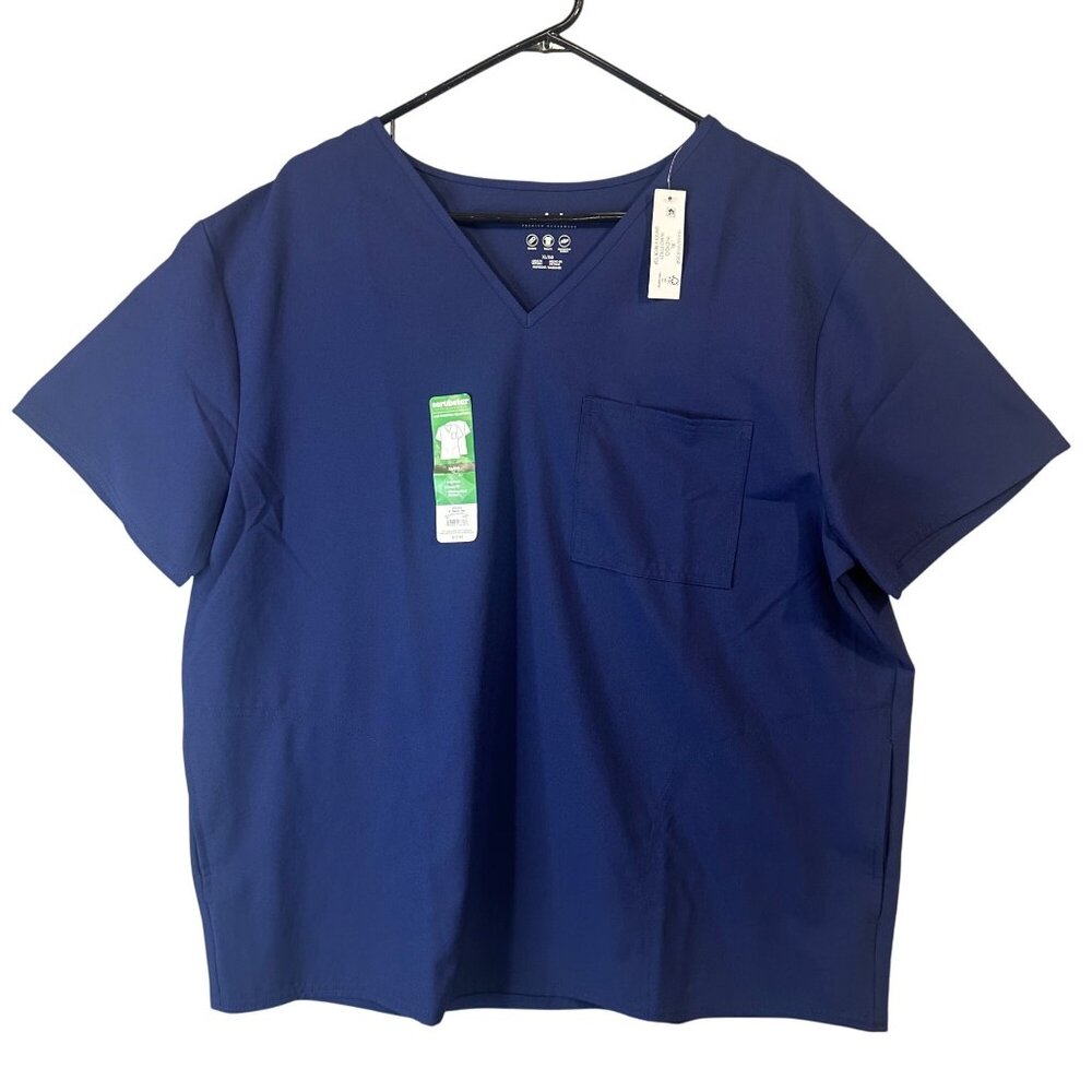 Scrubstar Unisex Size XL Core Essentials V-Neck Scrub Top Indigo NWT